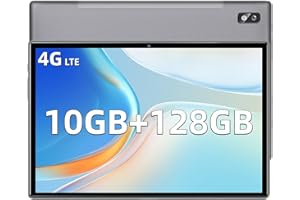 OUZRS 4G LTE Tablet 10 Pollici, 10GB RAM 64GB ROM/TF 512GB, Tablet in Offerta, Dual SIM, Octa Core, 7000mAh, Tablet PC 1920*1200 HD/IPS, Dual Camera 8+5MP, 5G WiFi Tablet Android Bluetooth GPS Type-C