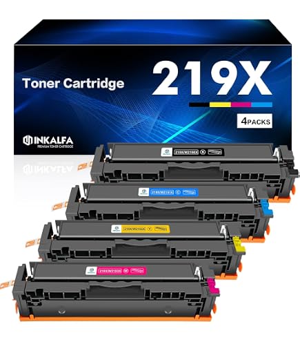Cartouches Toner 219A/219X Compatible HP Color LaserJet Pro MFP 3302 – Pack 4 Couleurs (noir, Cyan, Jaune, Magenta) - 3