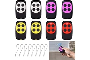 AOUZOVLI 8 Pezzi Telecomando Rolling Code 433.92 Mhz Multifrequenza Telecomando Cancello Universali Rolling Code Radiocomando Garage Universale, Radiocomando Cancello Universale Con 8 Portachiavi