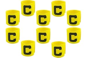 Hosifiy 10Pcs Fußball Kapitänsbinde, Nylon elastische Kapitän Armbänder Einstellbare Fußball Armbinde C Arm Band für Jugend Erwachsene Sport Training