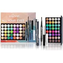 EnMart All-in-One Make-up Set – Mit 40 Farben Lidschatten, Mascara, Eyeliner, Augenbrauenstift & Pinseln