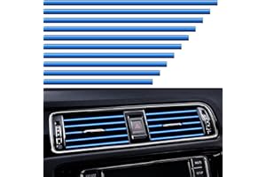 VICDUEKG 10 Piezas Tira Decorativa Salida de Aire para Coche, Tira Moldura Interior de Coche Aire Acondicionado de Coche Ajuste Interior del Coche Salida Tira Decorativa