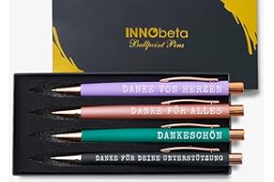 ‎INNOBETA INNObeta Dankeschön Geschenke, Kugelschreiber kleines Danke stift Geschenk, Set 4 Stück, Geschenk danke für alles, Frauen, Mitarbeiter, Kolleginnen, Freunde