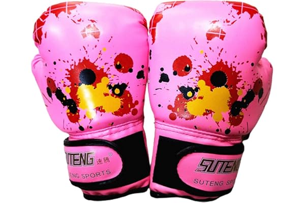 1 paire de gants de boxe pour enfants de 2 à 11 ans, garçons et filles, gants de boxe d'entraînement en polyuréthane pour kickboxing, sac de frappe, coussinets de mise au point