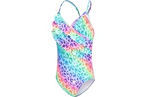 Aisyee Badeanzug Mädchen Kinder Einteiliger Hawaiian Rüschen Floral Bademode Teenager Mädchen Badeanzug 92-164/3-16 Jahre