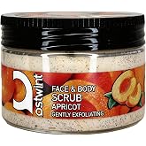Ostwint Face and Body Exfoliating Scrub Apricot 300ml, Skin Cleansing, Smoothing, Circulation Accelerator