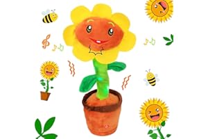 SBWBZB Dancing Sunflower Toys for Babies Sensory Toys 1 2 3 4 5 6 Year Old Boys Girls Dancing Singing Cactus Talking Cactus Toy Gifts for Age 1-3 Boys Girls Interactive Baby Toy for 1 2 3 Birthday Gifts 6m+