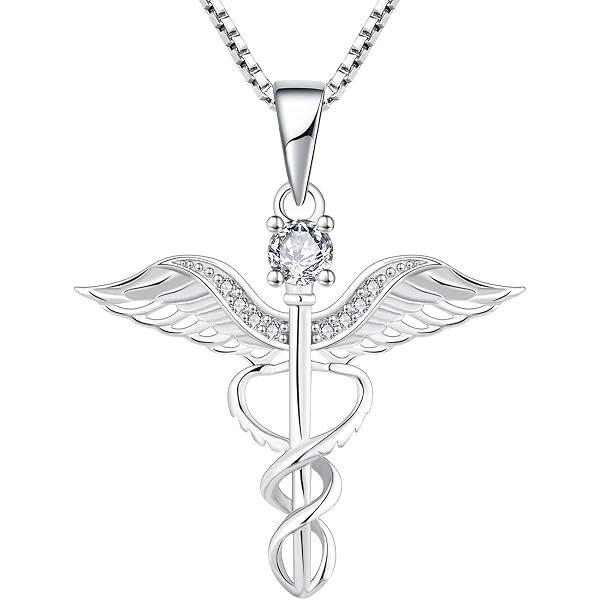 JO WISDOM Collar De Cruz De Alas De ángel De La Guarda De Plata De Ley