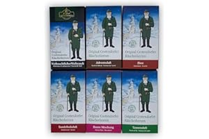 ORIGINAL CROTTENDORFER RÄUCHERKERZEN Crottendorfer Räucherkerzen im 6er Set, Räucherkegeln in Größe M in Tannenduft, Kaminzauber, Weihrauch, Bunte Mischung, Zimtapfel & Adventsduft - 24 Stück pro Packung