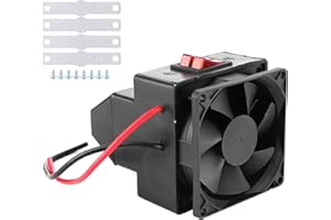 HAPIVIDA Calentador de Calefacción para Automóvil, 12V 260W Calentador de Aire para Ventilador de Automóvil Descongelador Automático Desempañador Calentador de Aire Negro (1Pcs)