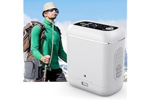 ‎LUNGSANK Tragbarer Sauerstoffkonzentrator mit Akku, Sauerstoffkonzentration 95 ± 3%, Tragbarer Sauerstoffgerät für Autos, Ausflüge und Reisen, mit Ai-Chip, Plateau-Modus (Anleitung in Deutsch)