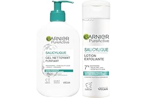 GARNIER Pure Active - Exfoliant Visage + Nettoyant Visage Niacinamide - Réduit L'Apparence Des Imperfections - Vegan & Cruelty Free - Tous Types De Peaux - Homme & Femme