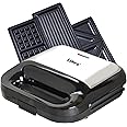 Libra 3 in 1 Sandwich Maker | Grill, Toast & Waffle Maker | 750W Electric Sandwich Griller with Interchangeable Non-Stick Plates | Automatic Temperature Control | Compact Toaster Machine