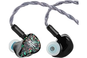 Linsoul Kiwi Ears Astral in-Ear Monitor, Écouteurs câblés 1DD + 6BA, Écouteur HiFi Studio Recording et mélange, IEM de Jeu Portable pour Les ingénieurs musicaux Professionnels audiophiles (Vert)