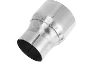 Motoforti 3'' OD to 4'' OD Mandrel Exhaust Pipe Adapter Concentric Reducer Car Exhaust Pipe Tubing Piping Adapter 5" Length 201 Stainless Steel Silver Tone