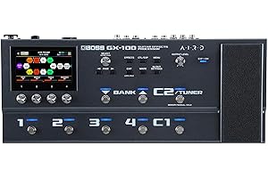 BOSS GX-100 Black Guitar and Bass Effects Processor, 23 AIRD Amplifiers, 150+ BOSS Effects, 32-bit Floating Point Processing, 9V/300mA Power Source
