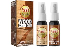 MOREEULSI Spray eliminador de arañazos de madera de 60 ml, reparación clara y oscura, kit de eliminación de arañazos de muebles, pulidor de muebles, pulido de muebles de acción rápida, acabado de encerado,