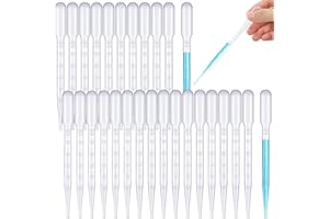 qingmeng Pipetten, 100 Stück 3ML Kunststoff Transferpipetten, Transferpetten, Pipette Kinder Plastik, Pipettenstopfen, Kunststofftropfer, Einwegpipetten, Trinkpipette, Pipettenfass, Pipettenablauf