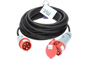 KALLE DAS KABEL CEE 400V Verlängerungskabel Starkstromkabel Kraftstromkabel Starkstromverlängerung Gummiverlängerung H07RN-F 5G2,5mm² 16A 10 Meter
