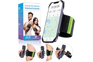 Cikyner Sportarmband Handy, 3 in 1 Handytasche Handyhalterung Laufen Fahrrad 360° Drehbar & Abnehmbar Handyarmband Handyhalter Joggen für 4.5-7'' iPhone Huawei für Laufen Wandern