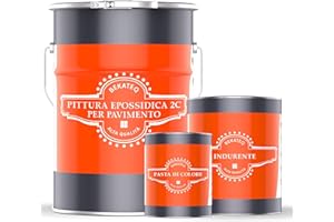 BEKATEQ 2C Resina epossidica 5kg Grigio argento I Pittura per pavimenti industriali, garage, officine I Vernice per calcestruzzo a basso odore, rivestimento per pavimenti interni e esterni BE-702