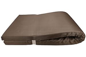 Acomoda Textil - Colchón Tumbona Impermeable. Cojín 180x60x6 cm, Desenfundable, Cómodo y Elegante. Ideal para Jardín, Playa, Piscina, Balcón y Terraza. (Marrón, 1)