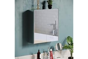 Bath Vida Tiano Bathroom Cabinet Double Mirror Wall Mounted Stainless Steel Modern Storage Cupboard