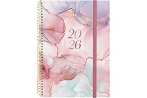 Finocam - Agenda Espiral 2026 Semana Vista Horizontal | Enero - Diciembre (12 meses) | Agenda Anual 2026 | Tapa de polipropileno Espiral Design Collection - Goldy - Español