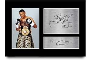 HWC Trading Prince Naseem Hamed Naz Gifts Printed Signed Autograph Picture for Boxing Memorabilia Fans - A4