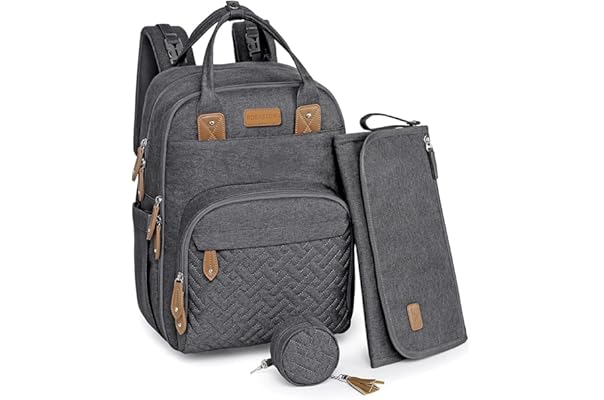 grey baby backpack
