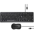 Clavier USB et PS/2 AZERTY 105 touches noir Dacomex
