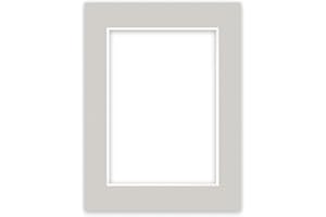 nielsen Conservation Passepartout Cartone 1,5 mm | Formato Esterno 30x40 cm per Formato Immagine 20,5x29,5 cm (Anche per DIN A4) | Grigio Ghiaia (Grigio Chiaro) | Superficie Strutturata