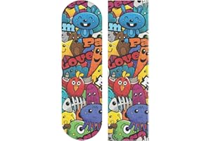 Mnsruu Skateboard Grip Tape Graffiti Character Bande antidérapante pour planche de skateboard 22,9 x 83,8 cm