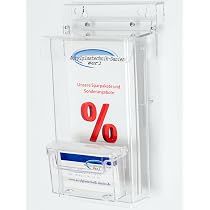Flyerbox Prospektbox: Wetterfeste Werbebox Mit Deckel Für Flyer DIN LANG Und Visitenkarten
