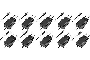 GEQUDIO Fuente de alimentación 5 V/2 A compatible con Yealink, Snom, Fanvil, Grandstream y otros teléfonos IP, adaptador estrecho y ahorro de energía, cargador universal con conector hueco, 10