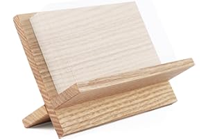 TOROS STORE Business Card Holder for Desk - Light Beige Wood Small Cards Holders, Professional Desktop Business Card Stand Display, Wooden Name Card Holder, Modern Design Office Business Cards Holder