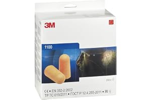 3M 1100 Skum Roll Down Öronpropp, Paket med 200