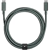 Native Union Type-C Belt Cable Pro - 240W USB-C to USB-C 8ft Ultra-Strong Charging Cable with Leather Strap Compatible with i