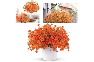 JOZMMZEOOA Konstgjorda blommor 10 stycken höst bukett konstgjord blomma falsk utomhus höstdekoration, för balkongväxter blomm