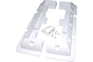 LOWENERGIE 7 Piece Solar Panel Mounting Bracket White Rectangle Set Kit Adhesive Bond for Caravans, Motorhomes, Boats & Any Flat Surface