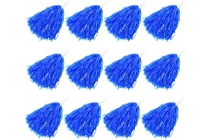 Faxco Confezione da 12 Pompon in plastica per Cheerleader, Sport, Danza, tifo per Radici, Cheering Squard, Cheering Team