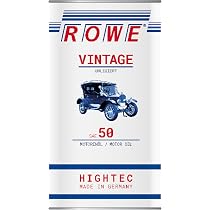 ROWE HIGHTEC VINTAGE SAE 20W-50 Motorenöl – 5 Liter, Für Old- Und Youngtimer, Mit Hohem Zinkgehalt, API SF/CD