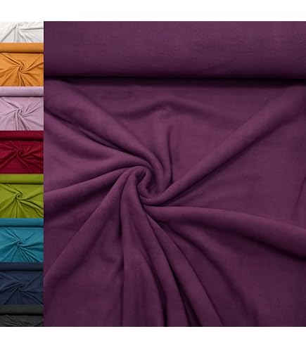 TOLKO Micro Polar Fleece Stoff – Dicker Winterstoff 3mm, Beidseitig Flauschig, 175cm Breit, Navy Blau, Meterweise