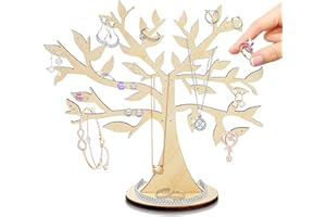 TAKULA Organizador de Joyas-Decoración de Madera para el Hogar，Organizador Pendientes para 19 pares de Pendientes Regalos para Enamorados, Amigos