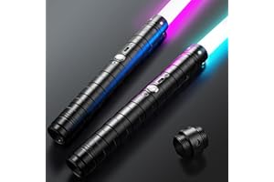 Yumuwind Light Sabers Adult - 2 Pack RGB 15 Colors 3 Modle Voices Lightsaber, Star Wars Lightsaber Sword Toys for Halloween Dress Up Parties, Xmas Gift(78.5CM 2PC)