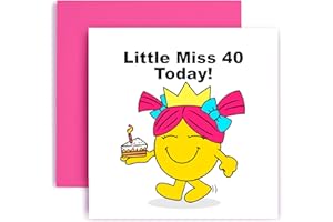 Huxters Birthday Cards for Her - Miss 40 Today Funny Birthday Card for - Wife Mummy Sister Daughter - 14.8cm (Her 40th)