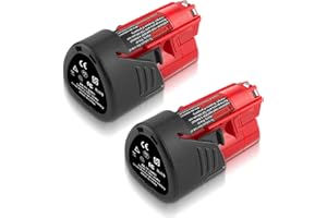 ADVNOVO 3500mAh 12V M12 Batterie Remplacement pour Milwaukee M12 Batterie 48-11-2401 48-11-2402 Remplacement pour Milwaukee 12V Batterie - Paquet de 2