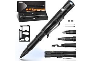 HYASIA Geschenke für Männer Tactical Pen, Männergeschenke Vatertagsgeschenk 11 in 1 Taktischer Ttift mit Led Coole Gadgets für Männer, Geschenke für Papa Opa Geburtstagsgeschenk Geschenke Weihnachten