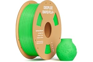 DEEPLEE Rapid PLA Plus Filament 1.75mm Green 1kg, High Speed 3D Printer Filament Up to 600mm/s, PLA+ 3D Printing Material Fits Most FDM 3D Printers
