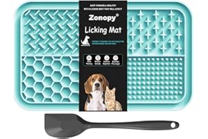 Zonopy Licking Mat for Dogs & Cats with Suction Cups, 1 Pack Dog Slow Feeder Lick Pat for Anxiety Relief, Dog Toys Feeding Mat for Butter Yogurt Peanut, Pets Grooming Bathing Training Mat
